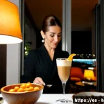 홈바텐더 애프터디너 드링크 - Photorealistic cozy Madrid apartment dining room after dinner, a home bartender in elegant casual ev...